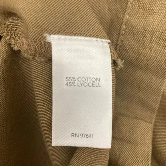 J. Jill Hooded Anorak Jacket XL Olive Green Utility Coat Cinched Cotton Lyocell - Picture 14 of 16